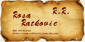 Rosa Ratković vizit kartica